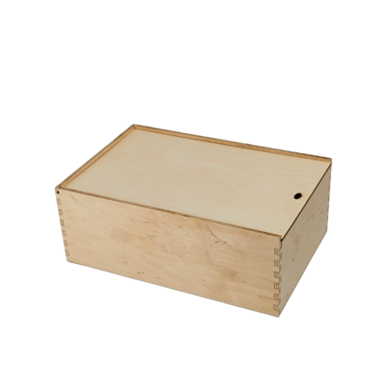 Medinė dėžė slankiojančiu dangčiu