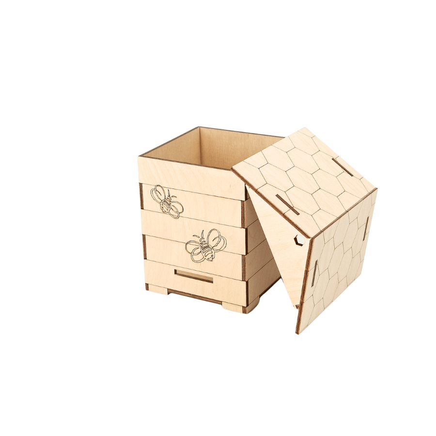 medinė avilio formos dėžutė