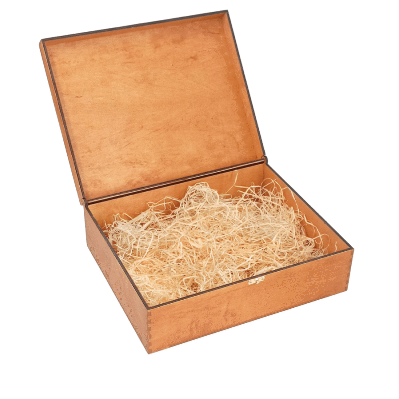 Medinė vyno dėžė su užrašu – 3 buteliams 38x31x13 cm