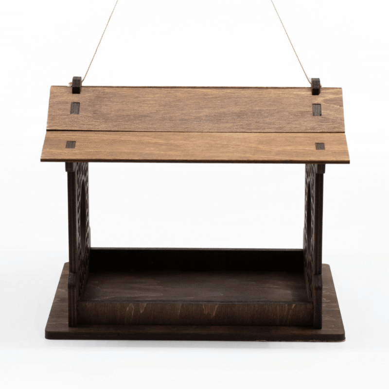 Medinė paukščių lesykla – azijietiško stiliaus, pakabinama, DIY rinkinys