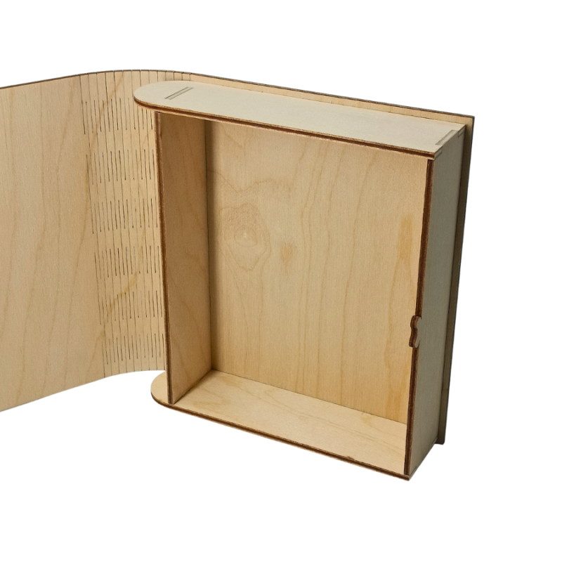 Medinė dėžutė knygos formos 18×20×6,5 cm