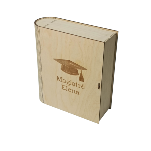 Medinė dėžutė knygos formos 18×20×6,5 cm