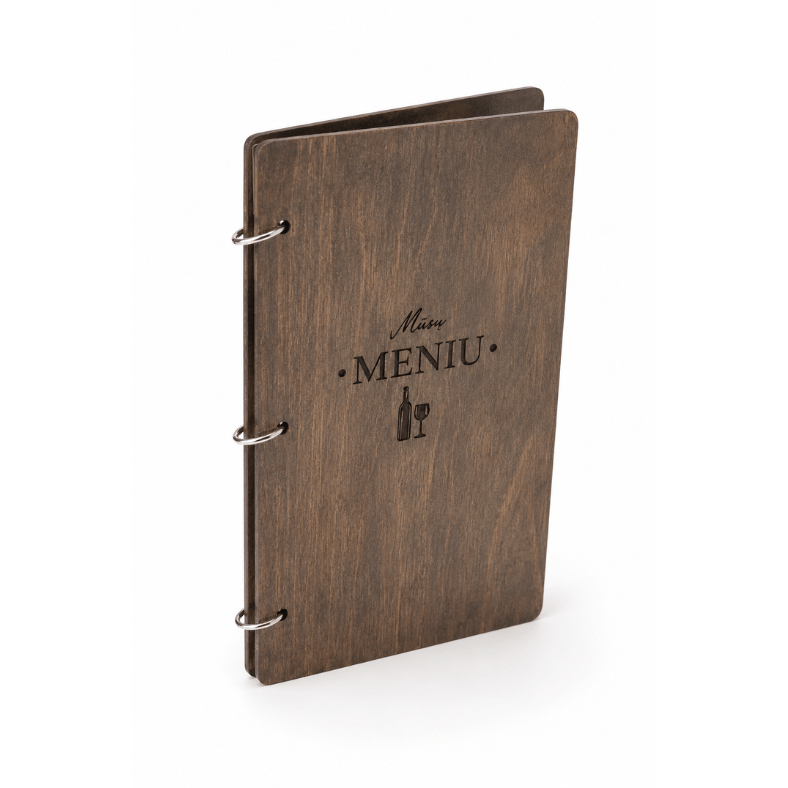 Restaurant accessories 5 Medinis tamsus meniu dėklas meniu segtuvas