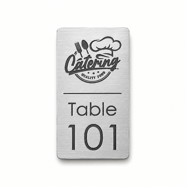 Restaurant accessories 36 Plastikinis stalo numeris su logotipu