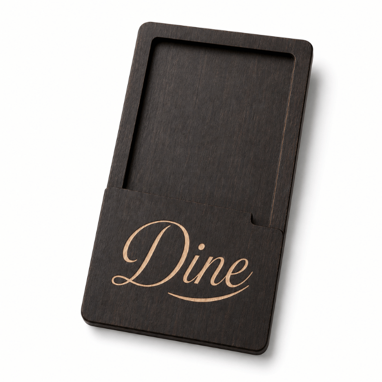 Restaurant accessories 19 Medinė sąskaitų dėžutė restoranams